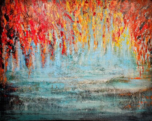 Red leaves di Cassia, Pittura in vendita su Singulart