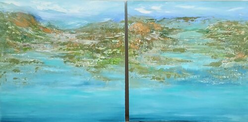 Duo Over the lake of Luzern von Cassia, Malerei kaufen auf Singulart