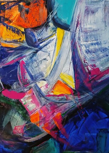 Fantastic blue di Cassia, Pittura in vendita su Singulart