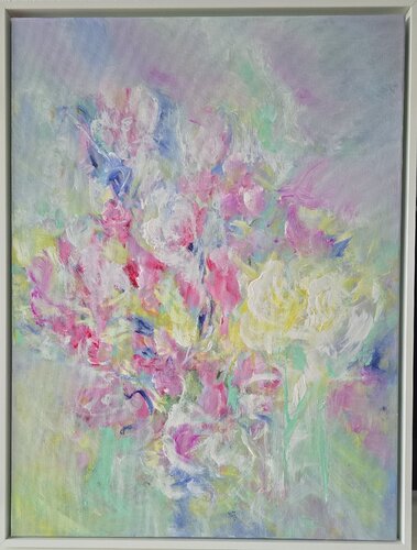 Floral skies by Cassia, Painting for Sale on Singulart