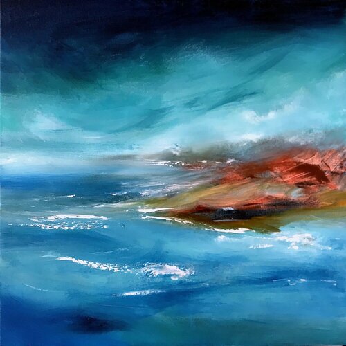 Island in Clouds di Cassia, Pittura in vendita su Singulart