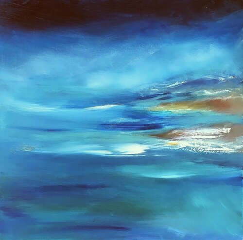 Air view of seashore di Cassia, Pittura in vendita su Singulart