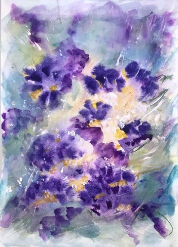 L'aromat en lila - II par Cassia, Œuvre sur papier en vente sur Singulart