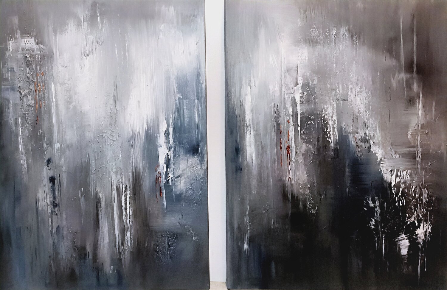 Duo Abstract, Sky and snow Cassia