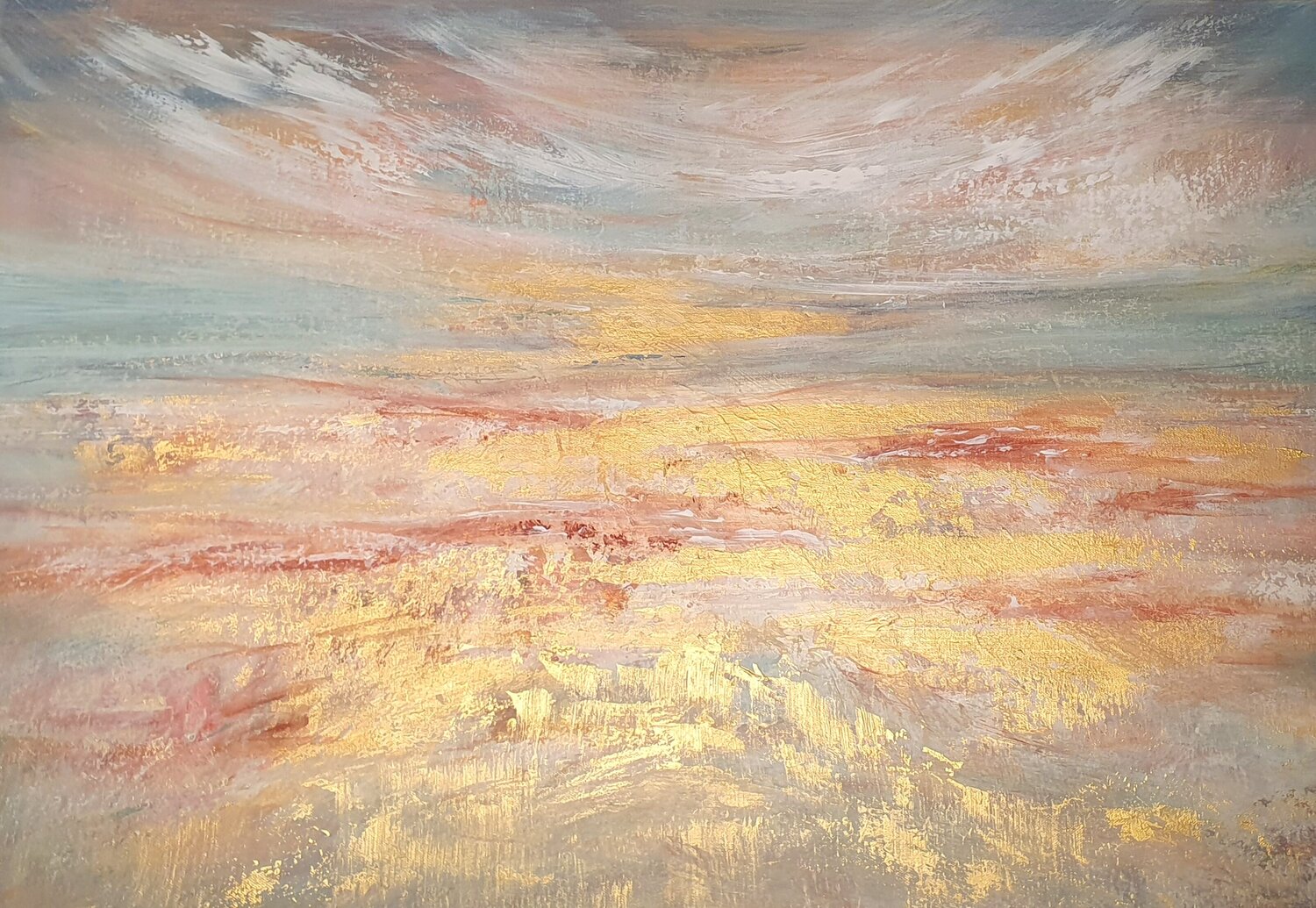 Sunrise abstract with metallic effect Cassia