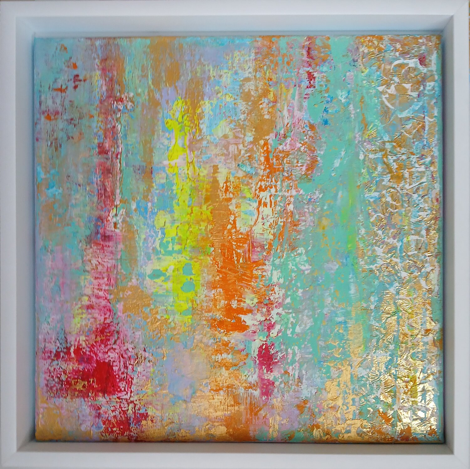 Golden Spring Abstract (Diptich) Cassia