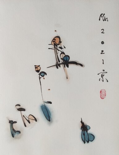 Cherish the present von Min Zou, Malerei kaufen auf Singulart