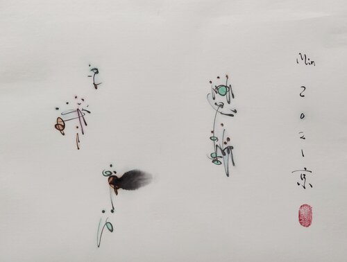 Heaven and earth von Min Zou, Malerei kaufen auf Singulart