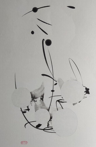 From "Nothing" comes "Something" van Min Zou, Schilderij te koop op Singulart