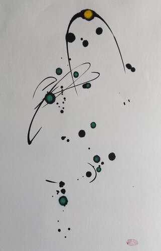 How small the world is van Min Zou, Schilderij te koop op Singulart