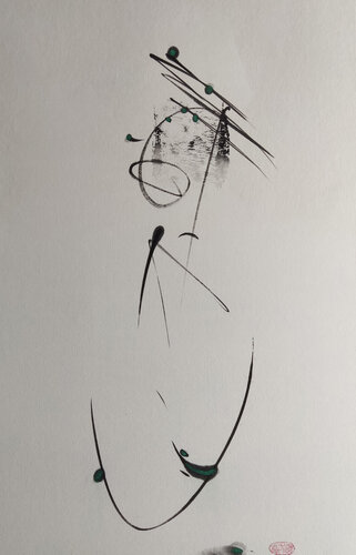 Solemn silence by Min Zou, 회화 for Sale on Singulart