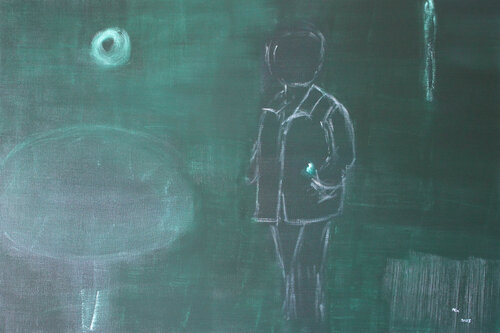 Intuition that cannot be proven or falsified di Min Zou, Pittura in vendita su Singulart