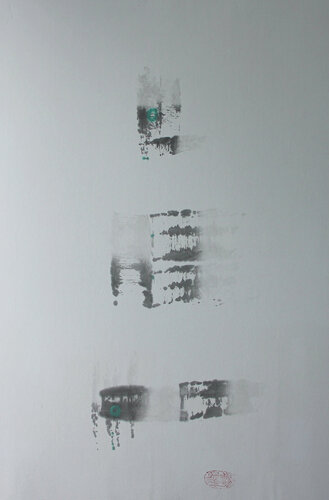Art is a mirror to the soul, reflecting infinite possibilities de Min Zou, Pintura a la venta en Singulart