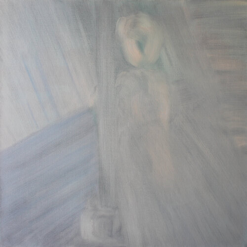 The lady by the pillar Min Zou