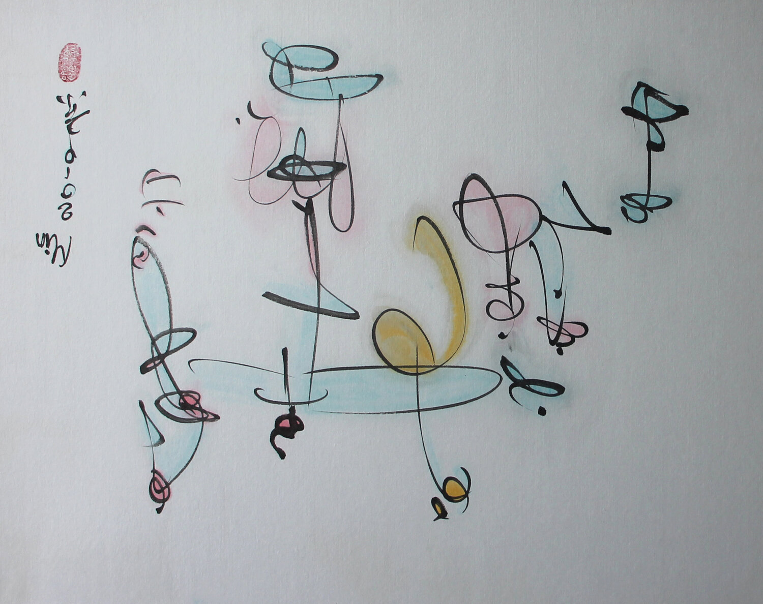 The Melody of Life Min Zou Original painting for sale
