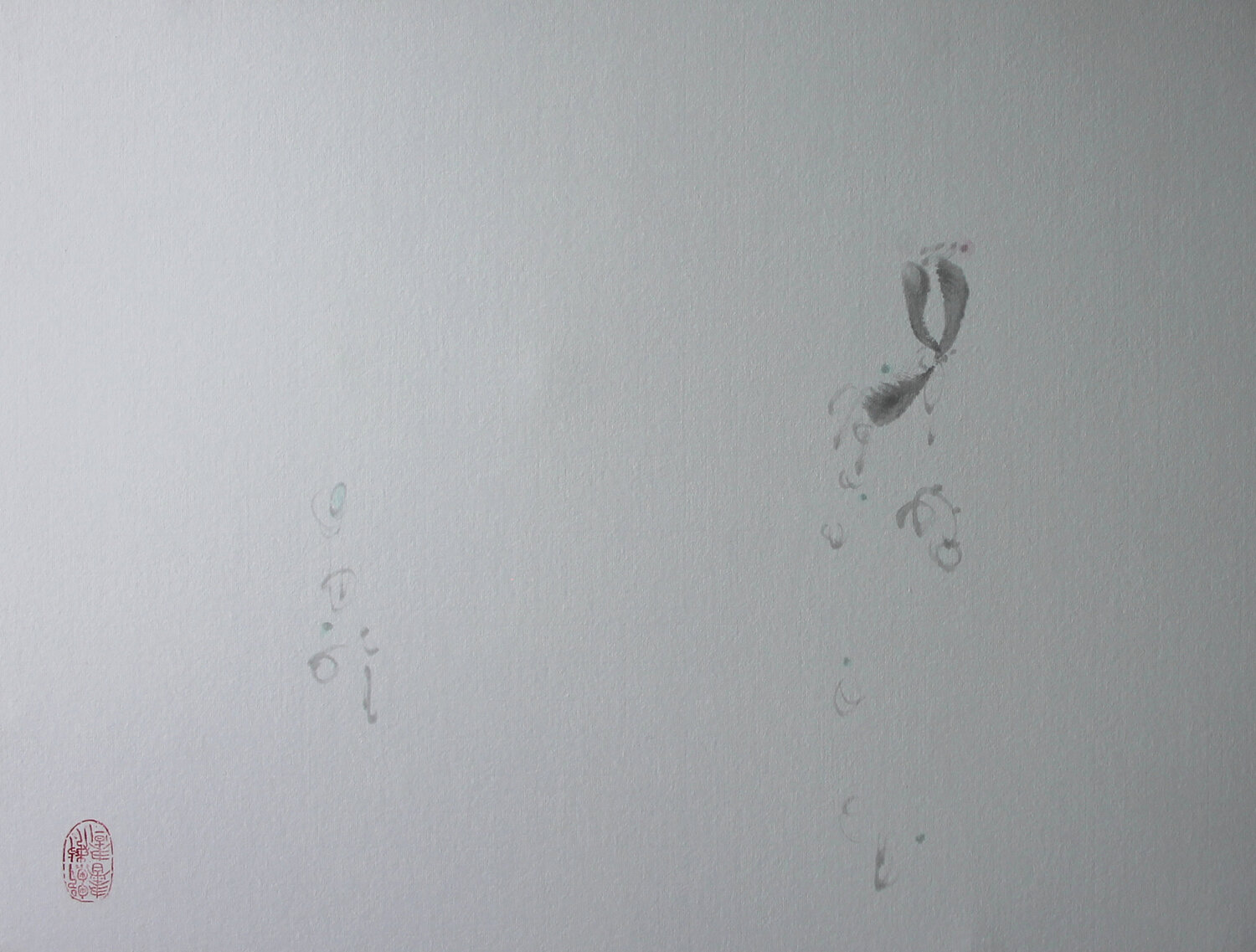 The artist, how beautiful Min Zou Original painting for sale