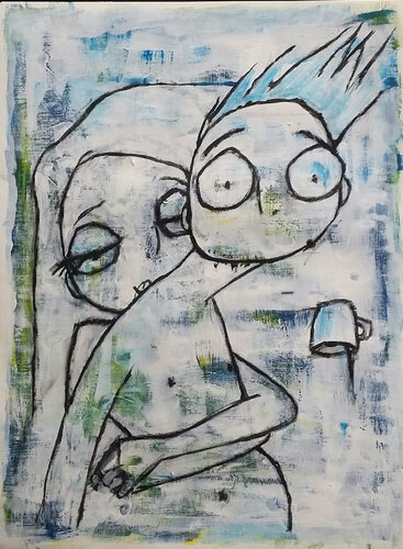 Abrazo van Eva Hidalgo, Schilderij te koop op Singulart