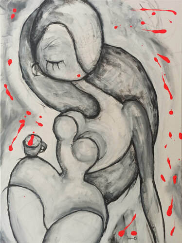 Orange coffee van Eva Hidalgo, Schilderij te koop op Singulart