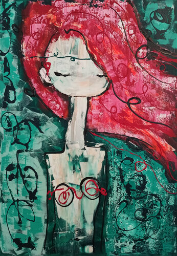 El mar en mi van Eva Hidalgo, Schilderij te koop op Singulart