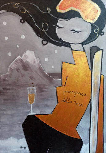 Principessa delle nevi van Eva Hidalgo, Schilderij te koop op Singulart
