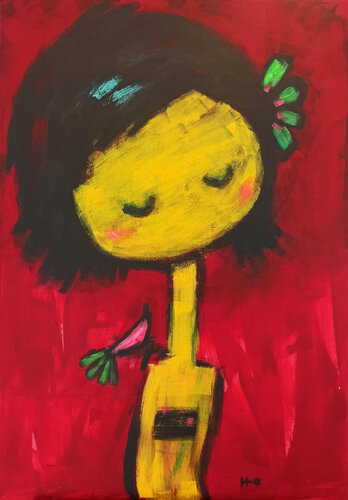 Paradiso rosso di Eva Hidalgo, Pittura in vendita su Singulart