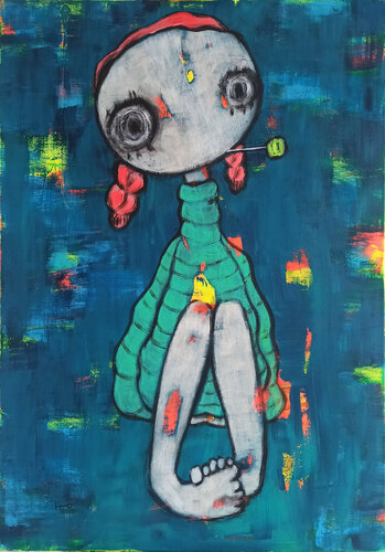 Piedi freddi by Eva Hidalgo, 油畫 for Sale on Singulart