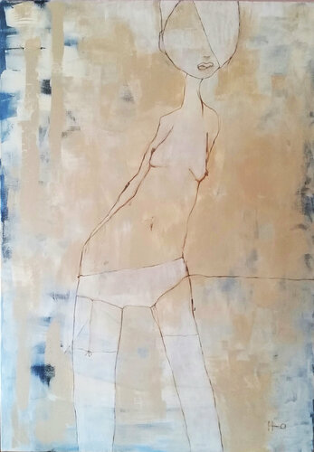 El liguero van Eva Hidalgo, Schilderij te koop op Singulart