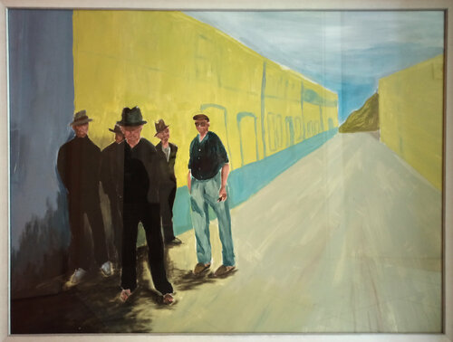 El pueblo by Eva Hidalgo, Painting for Sale on Singulart