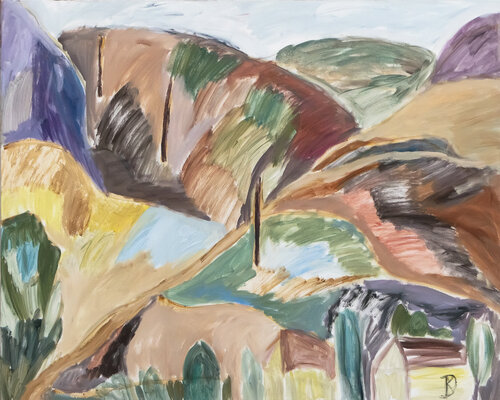 Road Between Hills di Katia Demyanova, Pittura in vendita su Singulart
