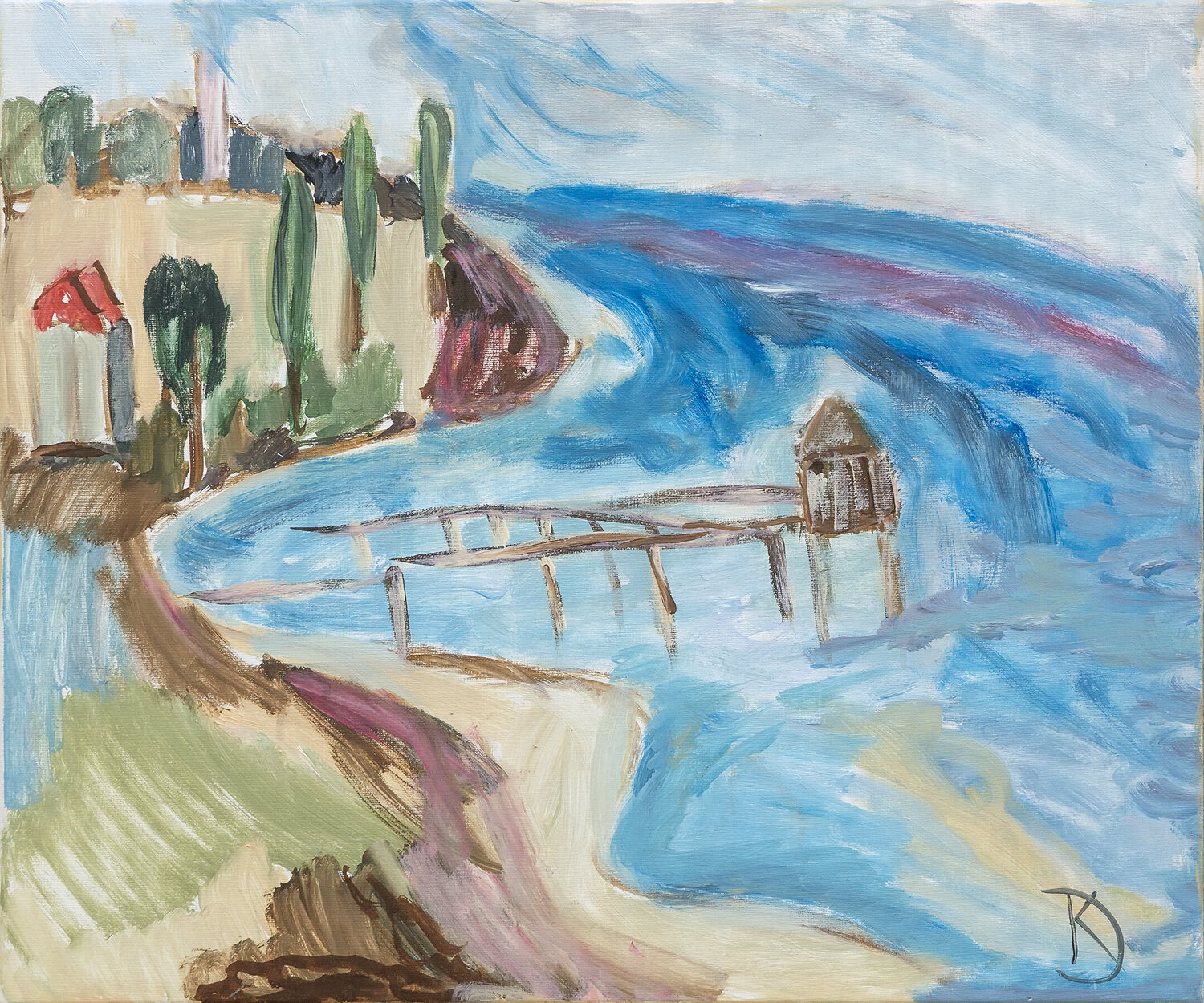 Costa Dei Trabocchi Katia Demyanova Original painting for sale