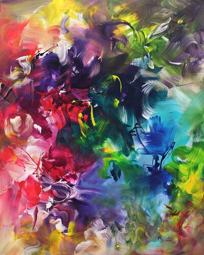 Tropical Garden van Paresh Nrshinga, Schilderij te koop op Singulart