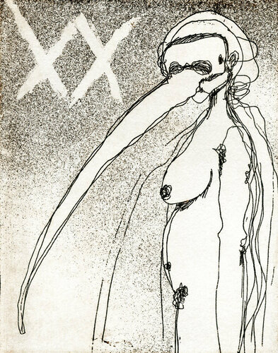 Female Call (Innamorati)  (from the Encumbrance Portfolio) di Katherine Rhodes Fields, Stampa in vendita su Singulart