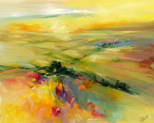 Los interminables campos de trigo van Isabel Tapias, Schilderij te koop op Singulart