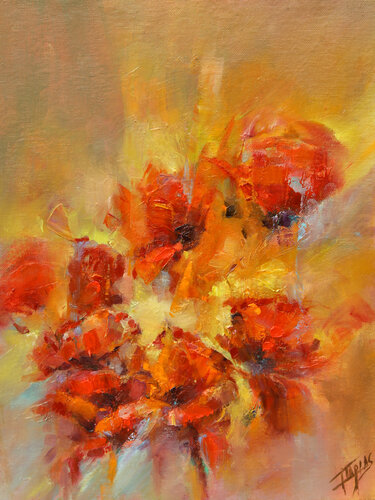 Abstracción  sobre flores von Isabel Tapias, Malerei kaufen auf Singulart