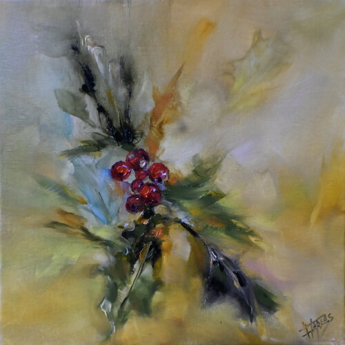 Recordando el acebal de Abiada van Isabel Tapias, Schilderij te koop op Singulart
