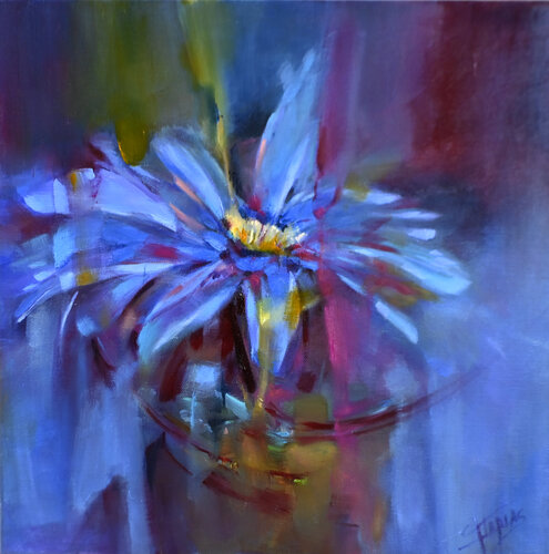 El abrazo del invierno van Isabel Tapias, Schilderij te koop op Singulart
