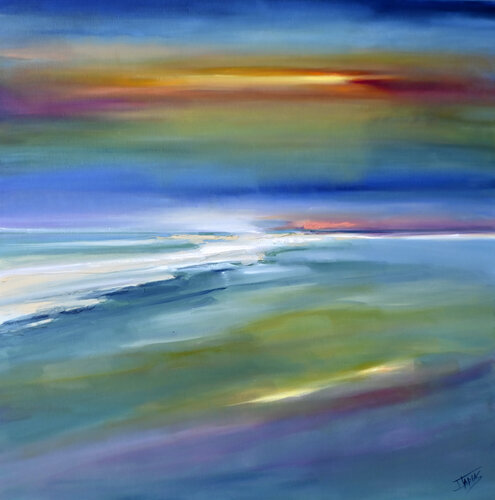 Un momento en el silencio van Isabel Tapias, Schilderij te koop op Singulart