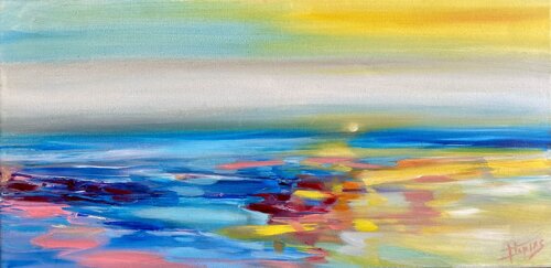 Espejos de agua del ser 2 van Isabel Tapias, Schilderij te koop op Singulart