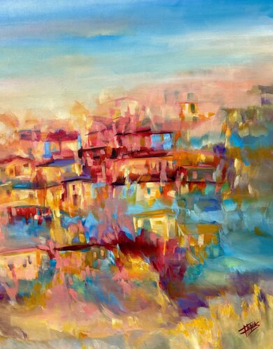 Constelación en la ladera by Isabel Tapias, Painting for Sale on Singulart