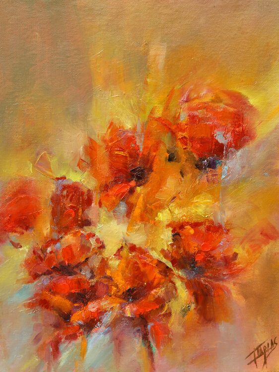 Abstracción  sobre flores Isabel Tapias