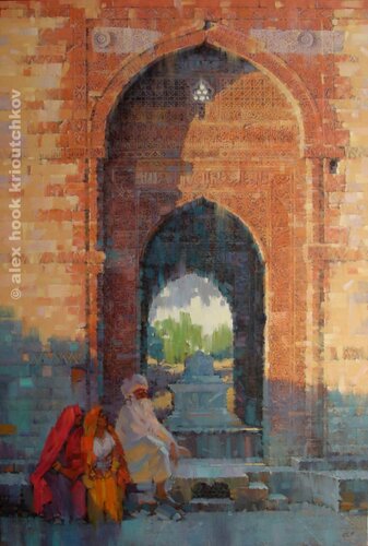 Old Delhi di Alex Hook Krioutchkov, Pittura in vendita su Singulart