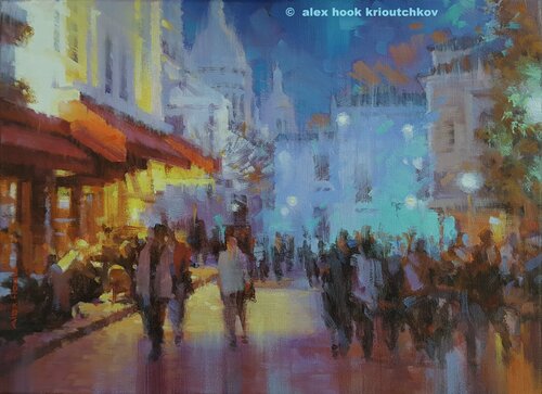 Paris at night V di Alex Hook Krioutchkov, Pittura in vendita su Singulart