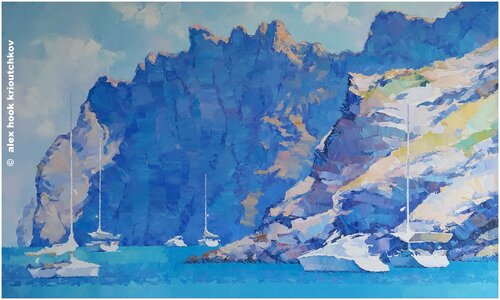 Cala San Vicente XX di Alex Hook Krioutchkov, Pittura in vendita su Singulart