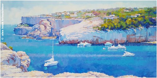 Cala Llombards IX di Alex Hook Krioutchkov, Pittura in vendita su Singulart