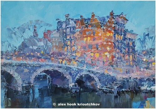 Snow in Amsterdam di Alex Hook Krioutchkov, Pittura in vendita su Singulart