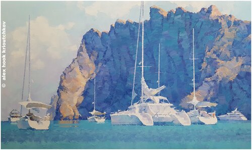 Cala San Vicente XXI di Alex Hook Krioutchkov, Pittura in vendita su Singulart