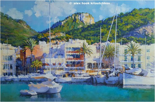 Puerto de Andratx XII van Alex Hook Krioutchkov, Schilderij te koop op Singulart