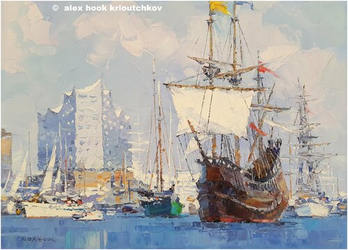 Hamburg XIV di Alex Hook Krioutchkov, Pittura in vendita su Singulart