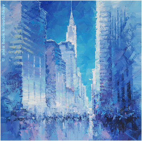 New York at night III di Alex Hook Krioutchkov, Pittura in vendita su Singulart