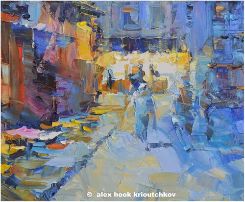 Montmartre at night I di Alex Hook Krioutchkov, Pittura in vendita su Singulart